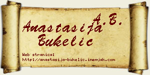 Anastasija Bukelić vizit kartica